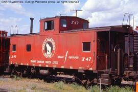 Great Northern Caboose X47 at Wenatchee, Washington, 1968