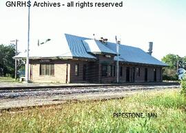 Great Northern Depot at Pipestone, Minnesota, undated