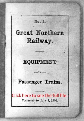 Great Northern Equipment on Passenger Trains, Number 1, 1909