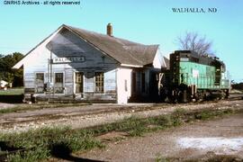 Great Northern Depot at Walhalla, North Dakota, undated