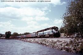 Great Northern Diesel Locomotive 328 at Saint Paul, Minnesota, 1968