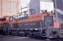 Great Northern Railway 20 at Havre, Montana in 1969.