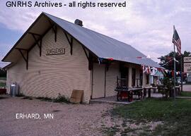 Great Northern Depot at Erhard, Minnesota, undated