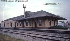 Great Northern Depot at Larimore, North Dakota, undated