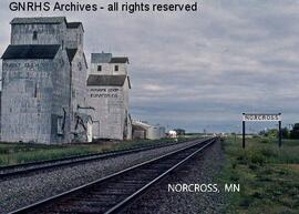 Great Northern Station Sign at Norcross, Minnesota, undated