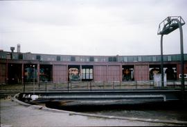 Great Northern Railway Turntable and roundhouse at Interbay, Seattle, Washington.