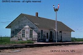 Great Northern Depot at Donaldson, Minnesota, undated