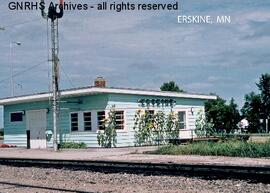 Great Northern Depot at Erskine, Minnesota, undated