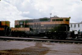 Great Northern Railway 695 at Whitefish, Montana in 1968.