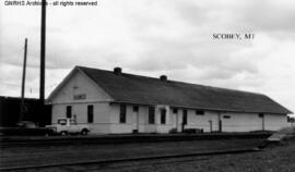 Great Northern Depot at Scobey, Montana, undated