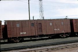 Great Northern Railway Outfit Car O2724 at Havre, Montana in 1972.