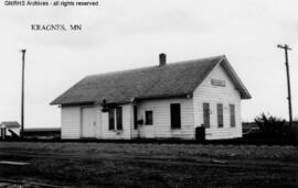 Great Northern Depot at Kragnes, Minnesota, undated