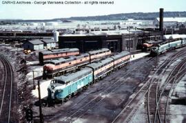 Great Northern Roundhouse at Saint Paul, Minnesota, 1968