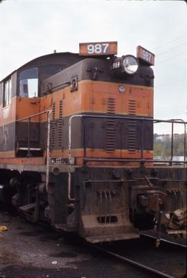 Great Northern Railway Locomotive 925, numbered as 987; at Seattle, Washington.