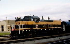 Great Northern Railway Locomotive 194 at Devils Lake, North Dakota in 1969.