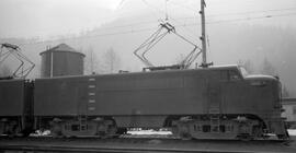 Great Northern Electric Locomotives 5025 and 5026 at Skykomish, Washington, 1952