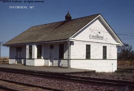 Great Northern Depot at Inverness , Montana, undated