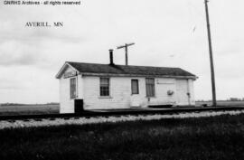 Great Northern Depot at Averell, Minnesota, undated