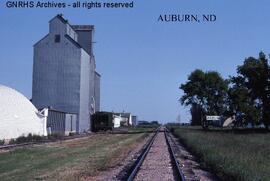 Great Northern Station Sign at Auburn, North Dakota, undated