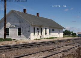 Great Northern Depot at Opheim, Montana, undated