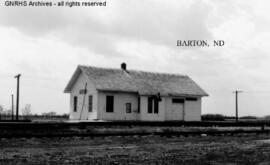 Great Northern Depot at Barton, North Dakota, undated