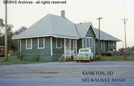 Milwaukee Road Depot at Yankton, South Dakota, undated