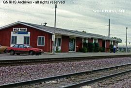 Great Northern Depot at Wolf Point, Montana, undated