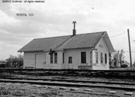 Great Northern Depot at Perth, North Dakota, undated