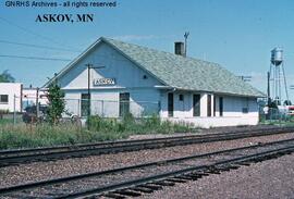 Great Northern Depot at Askov, Minnesota, undated