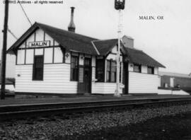 Spokane, Portland, and Seattle Railway Depot at Malin, Oregon, undated