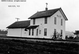 Great Northern Depot at Milton, North Dakota, undated