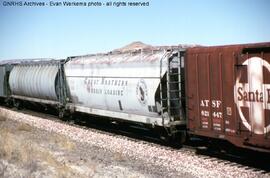 Great Northern Covered Hopper Car 171168 at N. Garcia, New Mexico, 1991