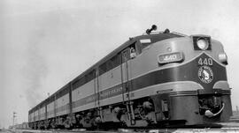 Great Northern Diesel Locomotive 440 at Hillyard, Washington, undated