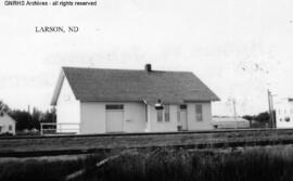 Great Northern Depot at Larson, North Dakota, undated