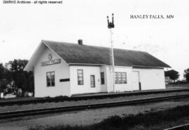 Great Northern Depot at Hanley Falls, Minnesota, undated