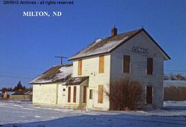 Great Northern Depot at Milton, North Dakota, undated