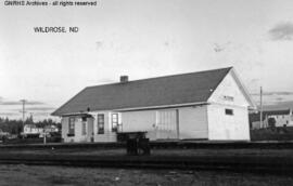 Great Northern Depot at Wildrose, North Dakota, undated