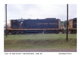 Northern Pacific Diesel Locomotive Number 372, Pine River, Minnesota, 1967