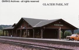 Great Northern Depot at Glacier Park, Montana, undated