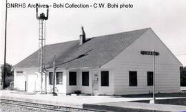 Great Northern Depot at Dutton, Montana, 1973