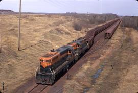 Great Northern Railway 577 at Chisholm, Minnesota in 1970.