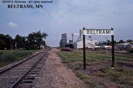 Great Northern Station Sign at Beltrami, Minnesota, undated