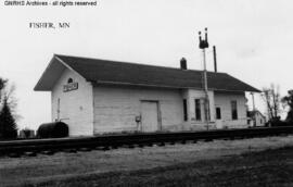 Great Northern Depot at Fisher, Minnesota, undated