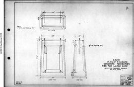 Great Northern Railway Standard Signal Plans; Foundation Concrete Pier for Large Case, 1952