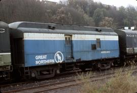 Great Northern Railway Heater Car HC3 at Tacoma, Washington in 1972.