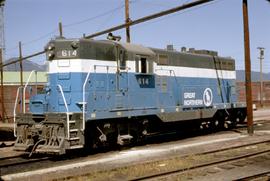 Great Northern Railway 614 at Whitefish, Montana in 1969.