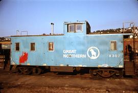 Great Northern Railway Caboose X-307  at Seattle, Washington.