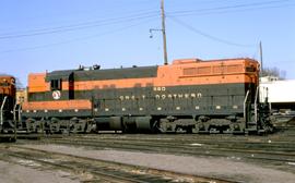 Great Northern Railway 560 at Minneapolis Junction, Minnesota in 1970.