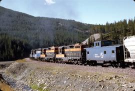 Great Northern Railway Train 78 near Summit, Montana in 1969.