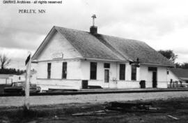 Great Northern Depot at Perley, Minnesota, undated